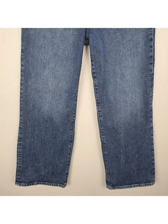 FRAME The Wide Jeans High Rise Wide Leg Ankle Rival Blue Size 31 - Picture 6 of 14
